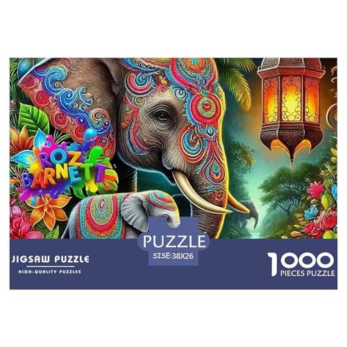 Elefanten 1000 Teile Puzzle Für Erwachsene Herausforderndes Spiel Stresslindernde Unterhaltung Teamgeist Pflegen Für Erwachsene Und Kinder Ab 14 Jahren 38x26cm/1000pcs Elefanten 1000 Teile Puzzle Für Erwachsene Herausforderndes Spiel Stresslindernde Unterhaltung Teamgeist Pflegen Für Erwachsene Und Kinder Ab 14 Jahren 38x26cm/1000pcs von JOFHYYSIE