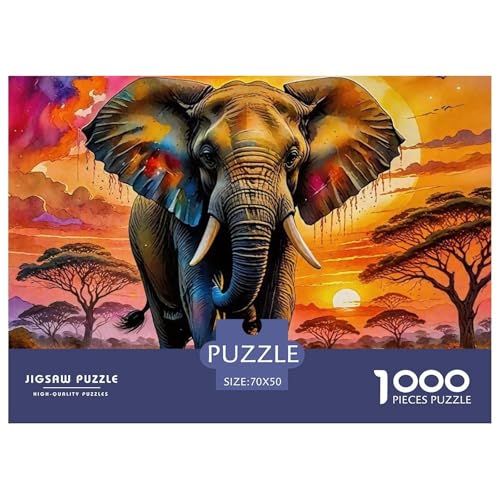 Elefanten 1000 Teile Puzzle Für Erwachsene Herausforderndes Spiel Stresslindernde Unterhaltung Teamgeist Pflegen Für Männer, Frauen, Ältere 70x50cm/1000pcs Elefanten 1000 Teile Puzzle Für Erwachsene Herausforderndes Spiel Stresslindernde Unterhaltung Teamgeist Pflegen Für Männer, Frauen, Ältere 70x50cm/1000pcs von JOFHYYSIE