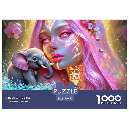 Elefanten Göttin 1000 Teile Puzzle Für Erwachsene Familien-Challenge-Spielzeuge Stresslindernde Unterhaltung Teamgeist Pflegen Für Familien-Dekorationen 70x50cm/1000pcs Elefanten Göttin 1000 Teile Puzzle Für Erwachsene Familien-Challenge-Spielzeuge Stresslindernde Unterhaltung Teamgeist Pflegen Für Familien-Dekorationen 70x50cm/1000pcs von JOFHYYSIE