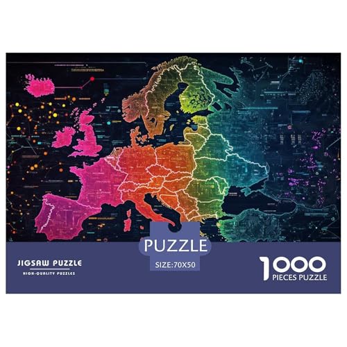 Europäische Karte 1000 Piece Jigsaw Puzzle for Adults Family Challenge Toys Stress Relief Puzzle Cultivate The Spirit of Teamwork for Family DecoRatteteions 70x50cm/1000pcs Europäische Karte 1000 Piece Jigsaw Puzzle for Adults Family Challenge Toys Stress Relief Puzzle Cultivate The Spirit of Teamwork for Family DecoRatteteions 70x50cm/1000pcs von JOFHYYSIE