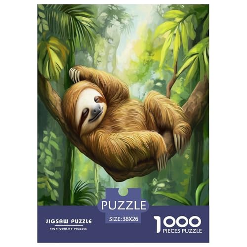 Faulheit 1000 Teile Puzzle Für Erwachsene Bildungspiele Stressabbau-Puzzle Gedächtnis des Gehirns Trainieren Für Familien-DekoRatteionen 38x26cm/1000pcs von JOFHYYSIE