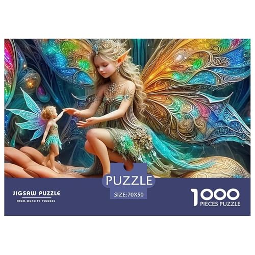 Fee In Palm 1000 Teile Puzzle Für Erwachsene Bildungspiele Stressabbau-Puzzle Gedächtnis des Gehirns Trainieren Für Erwachsene Und Kinder Ab 14 Jahren 70x50cm/1000pcs von JOFHYYSIE