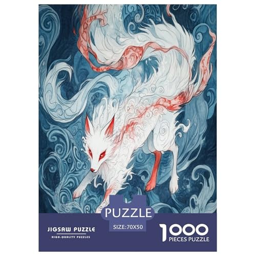 Fox 1000 Teile Puzzle Für Erwachsene Herausforderndes Spiel Stressabbau-Puzzle Gedächtnis des Gehirns Trainieren Für Die Ganze Familie, Geschenke Für Frauen, Geschenke Für Männer 70x50cm/1000pcs von JOFHYYSIE