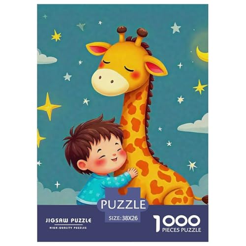 Giraffe Junge 1000 Teile Puzzle Für Erwachsene Familien-Challenge-Spielzeuge Stressabbau-Puzzle Teamgeist Pflegen Für Die Ganze Familie, Geschenke Für Frauen, Geschenke Für Männer 38x26cm/1000pc Giraffe Junge 1000 Teile Puzzle Für Erwachsene Familien-Challenge-Spielzeuge Stressabbau-Puzzle Teamgeist Pflegen Für Die Ganze Familie, Geschenke Für Frauen, Geschenke Für Männer 38x26cm/1000pc von JOFHYYSIE
