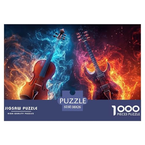 Gitarre 1000 Piece Jigsaw Puzzle for Adults EduKatzeional Games Stress Relief Puzzle Cultivate The Spirit of Teamwork for Adults and Kids, Age 12 Years Up 38x26cm/1000pcs Gitarre 1000 Piece Jigsaw Puzzle for Adults EduKatzeional Games Stress Relief Puzzle Cultivate The Spirit of Teamwork for Adults and Kids, Age 12 Years Up 38x26cm/1000pcs von JOFHYYSIE