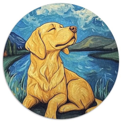 Goldener Retriever 1000 Piece Jigsaw Puzzle for Adults Challenging Game Stress Relief Puzzle Exercise The Memory of The Brain for Adults and Kids, Age 12 Years Up 1000pcs (67.5x67.5cm) von JOFHYYSIE
