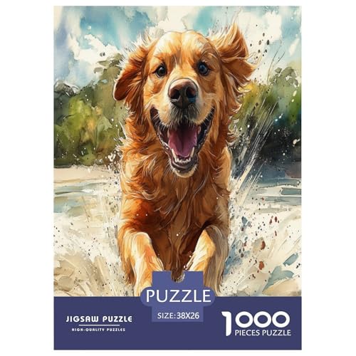 Goldener Retriever 1000 Teile Puzzle Für Erwachsene Herausforderndes Spiel Stresslindernde Unterhaltung Teamgeist Pflegen Für Erwachsene Geschenke 38x26cm/1000pcs Goldener Retriever 1000 Teile Puzzle Für Erwachsene Herausforderndes Spiel Stresslindernde Unterhaltung Teamgeist Pflegen Für Erwachsene Geschenke 38x26cm/1000pcs von JOFHYYSIE