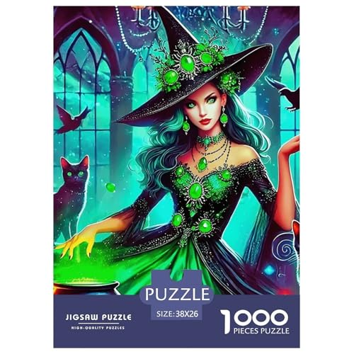 Grüne Hexe Magie 1000 Teile Puzzle Für Erwachsene Herausforderndes Spiel Stressabbau-Puzzle Teamgeist Pflegen Für Erwachsene Geschenke 38x26cm/1000pcs Grüne Hexe Magie 1000 Teile Puzzle Für Erwachsene Herausforderndes Spiel Stressabbau-Puzzle Teamgeist Pflegen Für Erwachsene Geschenke 38x26cm/1000pcs von JOFHYYSIE