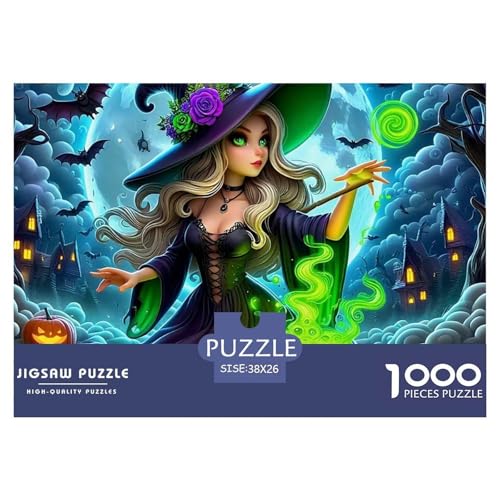 Halloween Hexe 1000 Teile Puzzle Für Erwachsene Bildungspiele Stresslindernde Unterhaltung Teamgeist Pflegen Für Männer, Frauen, Ältere 38x26cm/1000pcs Halloween Hexe 1000 Teile Puzzle Für Erwachsene Bildungspiele Stresslindernde Unterhaltung Teamgeist Pflegen Für Männer, Frauen, Ältere 38x26cm/1000pcs von JOFHYYSIE