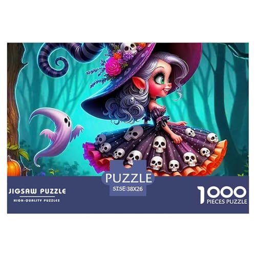 Halloween Hexe Skull(2 1000 Teile Puzzle Für Erwachsene Bildungspiele Stresslindernde Unterhaltung Gedächtnis des Gehirns Trainieren Für Die Ganze Familie, Geschenke Für Frauen, Geschenke Für Männer Halloween Hexe Skull(2 1000 Teile Puzzle Für Erwachsene Bildungspiele Stresslindernde Unterhaltung Gedächtnis des Gehirns Trainieren Für Die Ganze Familie, Geschenke Für Frauen, Geschenke Für Männer von JOFHYYSIE