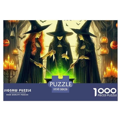 Halloween Hexees Scene 1000 Teile Puzzle Für Erwachsene Familien-Challenge-Spielzeuge Stresslindernde Unterhaltung Gedächtnis des Gehirns Trainieren Für Erwachsene Und Kinder Ab 14 Jahren 38x26cm/10 Halloween Hexees Scene 1000 Teile Puzzle Für Erwachsene Familien-Challenge-Spielzeuge Stresslindernde Unterhaltung Gedächtnis des Gehirns Trainieren Für Erwachsene Und Kinder Ab 14 Jahren 38x26cm/10 von JOFHYYSIE