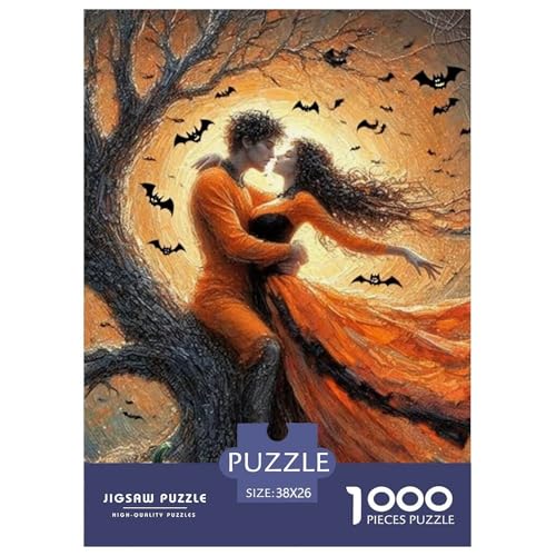 Halloween Orange Paar 1000 Teile Puzzle Für Erwachsene Familien-Challenge-Spielzeuge Stresslindernde Unterhaltung Teamgeist Pflegen Für Familien-Dekorationen 38x26cm/1000pcs Halloween Orange Paar 1000 Teile Puzzle Für Erwachsene Familien-Challenge-Spielzeuge Stresslindernde Unterhaltung Teamgeist Pflegen Für Familien-Dekorationen 38x26cm/1000pcs von JOFHYYSIE
