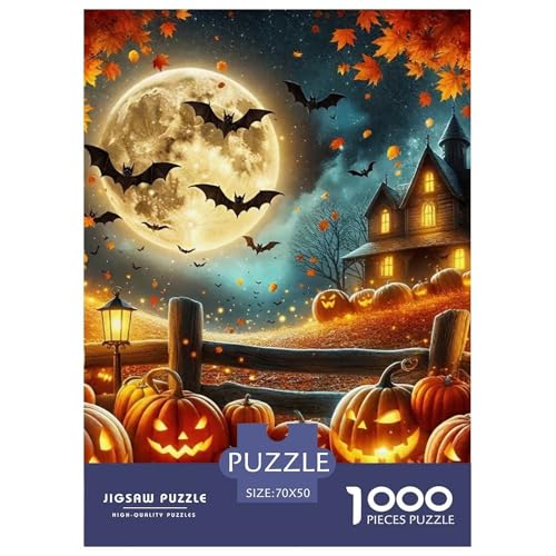 Halloween Schwarze Katze 1000 Teile Puzzle Für Erwachsene Bildungspiele Stressabbau-Puzzle Teamgeist Pflegen Für Die Ganze Familie, Geschenke Für Frauen, Geschenke Für Männer 70x50cm/1000pcs Halloween Schwarze Katze 1000 Teile Puzzle Für Erwachsene Bildungspiele Stressabbau-Puzzle Teamgeist Pflegen Für Die Ganze Familie, Geschenke Für Frauen, Geschenke Für Männer 70x50cm/1000pcs von JOFHYYSIE