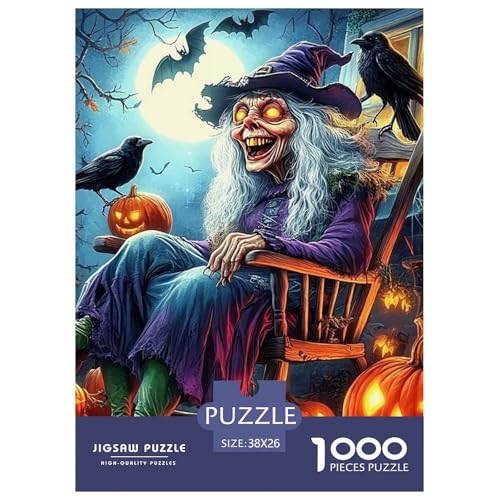 Hexe Skelett Kürbis 1000 Teile Puzzle Für Erwachsene Familien-Challenge-Spielzeuge Stresslindernde Unterhaltung Teamgeist Pflegen Für Erwachsene Geschenke 38x26cm/1000pcs Hexe Skelett Kürbis 1000 Teile Puzzle Für Erwachsene Familien-Challenge-Spielzeuge Stresslindernde Unterhaltung Teamgeist Pflegen Für Erwachsene Geschenke 38x26cm/1000pcs von JOFHYYSIE