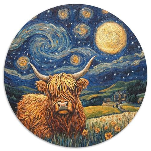 Highland Rinder 1000 Piece Jigsaw Puzzle for Adults Family Challenge Toys Stress Relief Puzzle Cultivate The Spirit of Teamwork for Men, Women, Elders, Seniors 1000pcs (67.5x67.5cm) von JOFHYYSIE