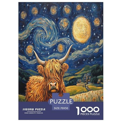 Highland Rinder 1000 Teile Puzzle Für Erwachsene Familien-Challenge-Spielzeuge Stresslindernde Unterhaltung Teamgeist Pflegen Für Familien-DekoRatteionen 70x50cm/1000pcs Highland Rinder 1000 Teile Puzzle Für Erwachsene Familien-Challenge-Spielzeuge Stresslindernde Unterhaltung Teamgeist Pflegen Für Familien-DekoRatteionen 70x50cm/1000pcs von JOFHYYSIE