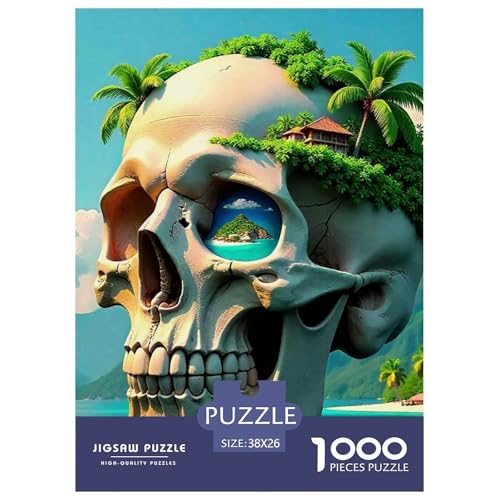 Insel Schädel Landschaft 1000 Teile Puzzle Für Erwachsene Herausforderndes Spiel Stresslindernde Unterhaltung Teamgeist Pflegen Für Männer, Frauen, Ältere 38x26cm/1000pcs Insel Schädel Landschaft 1000 Teile Puzzle Für Erwachsene Herausforderndes Spiel Stresslindernde Unterhaltung Teamgeist Pflegen Für Männer, Frauen, Ältere 38x26cm/1000pcs von JOFHYYSIE