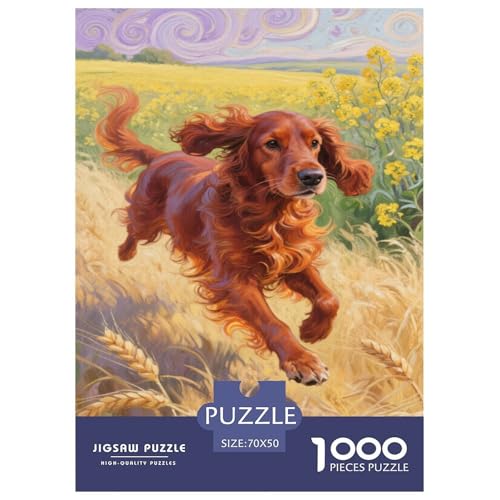 Irischer Setter 1000 Teile Puzzle Für Erwachsene Bildungspiele Stressabbau-Puzzle Teamgeist Pflegen Für Männer, Frauen, Ältere 70x50cm/1000pcs Irischer Setter 1000 Teile Puzzle Für Erwachsene Bildungspiele Stressabbau-Puzzle Teamgeist Pflegen Für Männer, Frauen, Ältere 70x50cm/1000pcs von JOFHYYSIE