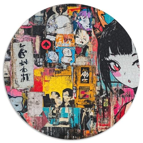 Japanische Graffiti 1000 Piece Jigsaw Puzzle for Adults Family Challenge Toys Stress Relief Puzzle Exercise The Memory of The Brain for Family Decorations 1000pcs (67.5x67.5cm) von JOFHYYSIE