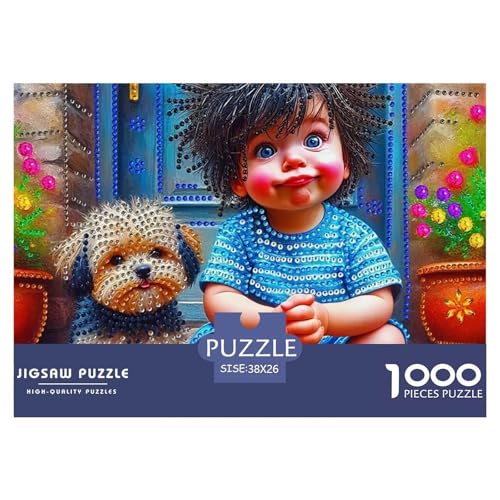 Kleinkind Hund Perlen 1000 Teile Puzzle Für Erwachsene Bildungspiele Stressabbau-Puzzle Teamgeist Pflegen Für Männer, Frauen, Ältere 38x26cm/1000pcs Kleinkind Hund Perlen 1000 Teile Puzzle Für Erwachsene Bildungspiele Stressabbau-Puzzle Teamgeist Pflegen Für Männer, Frauen, Ältere 38x26cm/1000pcs von JOFHYYSIE
