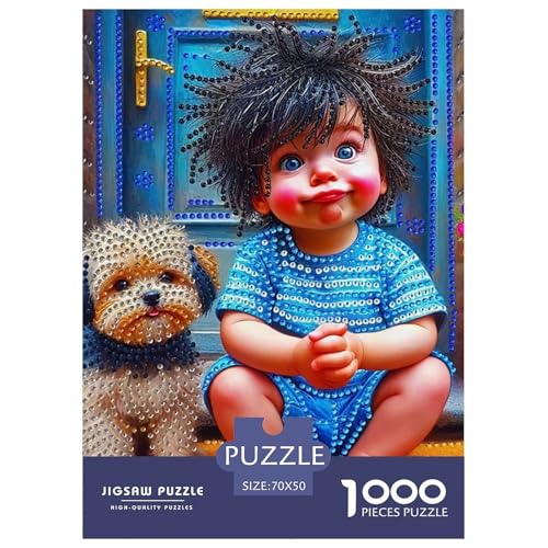 Kleinkind Hund Perlen 1000 Teile Puzzle Für Erwachsene Herausforderndes Spiel Stresslindernde Unterhaltung Gedächtnis des Gehirns Trainieren Für Männer, Frauen, Ältere 70x50cm/1000pcs Kleinkind Hund Perlen 1000 Teile Puzzle Für Erwachsene Herausforderndes Spiel Stresslindernde Unterhaltung Gedächtnis des Gehirns Trainieren Für Männer, Frauen, Ältere 70x50cm/1000pcs von JOFHYYSIE