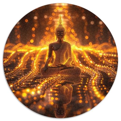 Künstlerische Buddha-Statuen 1000 Teile Puzzle Für Erwachsene Bildungspiele Stressabbau-Puzzle Teamgeist Pflegen Für Die Ganze Familie, Geschenke Für Frauen & Männer 1000pcs (67.5x67.5cm) von JOFHYYSIE