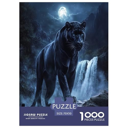 Leopard 1000 Teile Puzzle Für Erwachsene Familien-Challenge-Spielzeuge Stressabbau-Puzzle Teamgeist Pflegen Für Männer, Frauen, Ältere 70x50cm/1000pcs von JOFHYYSIE