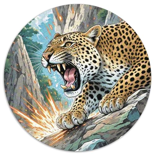 Leopard 1000 Teile Puzzle Für Erwachsene Herausforderung Stresslindernde Unterhaltung Teamgeist Pflegen Für Die Ganze Familie, Geschenke Für Frauen & Männer 1000pcs (67.5x67.5cm) von JOFHYYSIE