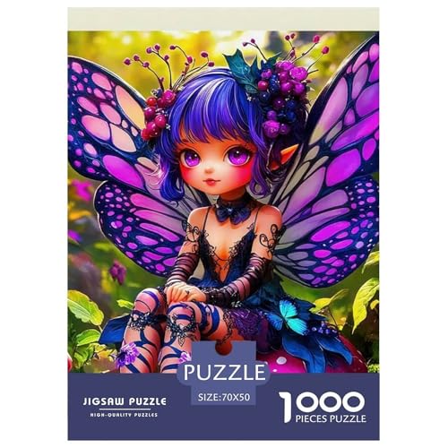 Lila Fee 1000 Teile Puzzle Für Erwachsene Herausforderndes Spiel Stressabbau-Puzzle Gedächtnis des Gehirns Trainieren Für Die Ganze Familie, Geschenke Für Frauen, Geschenke Für Männer 70x50cm/10 von JOFHYYSIE