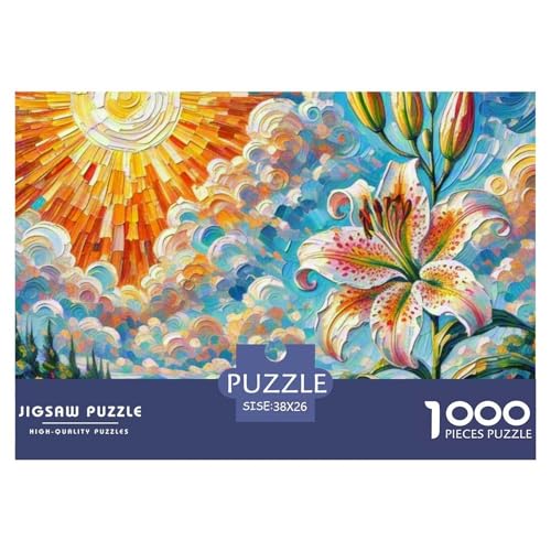 Lilie 1000 Pieces Jigsaw Puzzles for Adults EduKatzeional Games Stress Relieving Entertainment Cultivate The Spirit of Teamwork for Adults Gifts 38x26cm/1000pcs von JOFHYYSIE