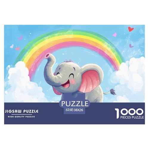 Little Elefanten 1000 Pieces Jigsaw Puzzles for Adults EduKatzeional Games Stress Relieving Entertainment Cultivate The Spirit of Teamwork for Men, Women, Elders, Seniors 38x26cm/1000pcs von JOFHYYSIE