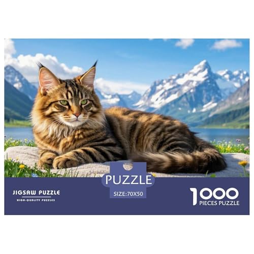 Maine Coon 1000 Pieces Jigsaw Puzzles for Adults Family Challenge Toys Stress Relieving Entertainment Exercise The Memory of The Brain for Adults and Kids, Age 12 Years Up 70x50cm/1000pcs Maine Coon 1000 Pieces Jigsaw Puzzles for Adults Family Challenge Toys Stress Relieving Entertainment Exercise The Memory of The Brain for Adults and Kids, Age 12 Years Up 70x50cm/1000pcs von JOFHYYSIE