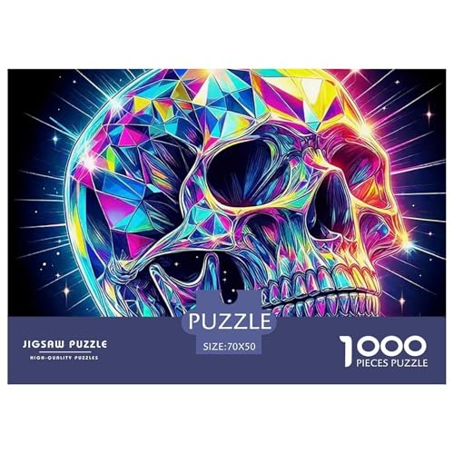 Neon Diamant Schädel 1000 Teile Puzzle Für Erwachsene Familien-Challenge-Spielzeuge Stressabbau-Puzzle Gedächtnis des Gehirns Trainieren Für Erwachsene Und Kinder Ab 14 Jahren 70x50cm/1000pcs Neon Diamant Schädel 1000 Teile Puzzle Für Erwachsene Familien-Challenge-Spielzeuge Stressabbau-Puzzle Gedächtnis des Gehirns Trainieren Für Erwachsene Und Kinder Ab 14 Jahren 70x50cm/1000pcs von JOFHYYSIE