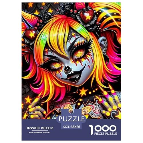 Neon Zucker Schädel 1000 Teile Puzzle Für Erwachsene Familien-Challenge-Spielzeuge Stresslindernde Unterhaltung Gedächtnis des Gehirns Trainieren Für Die Ganze Familie, Geschenke Für Frauen, Ges Neon Zucker Schädel 1000 Teile Puzzle Für Erwachsene Familien-Challenge-Spielzeuge Stresslindernde Unterhaltung Gedächtnis des Gehirns Trainieren Für Die Ganze Familie, Geschenke Für Frauen, Ges von JOFHYYSIE