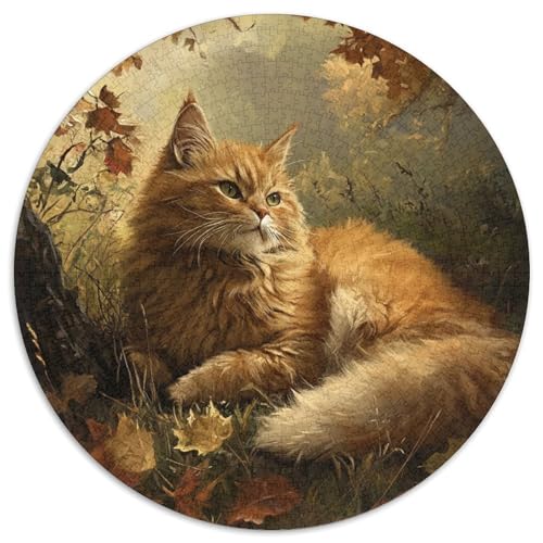 Norwegische Waldkatte 1000 Pieces Jigsaw Puzzles for Adults Family Challenge Toys Stress Relieving Entertainment Cultivate The Spirit of Teamwork for Family Decorations 1000pcs (67.5x67.5cm) von JOFHYYSIE