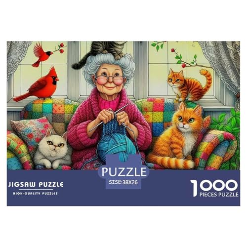 Oma Katzen 1000 Teile Puzzle Für Erwachsene Bildungspiele Stressabbau-Puzzle Teamgeist Pflegen Für Erwachsene Und Kinder Ab 14 Jahren 38x26cm/1000pcs Oma Katzen 1000 Teile Puzzle Für Erwachsene Bildungspiele Stressabbau-Puzzle Teamgeist Pflegen Für Erwachsene Und Kinder Ab 14 Jahren 38x26cm/1000pcs von JOFHYYSIE