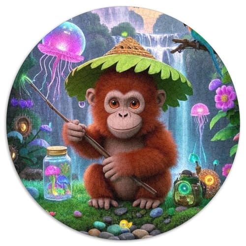 Orangutan 1000 Piece Jigsaw Puzzle for Adults EduKatzeional Games Stress Relief Puzzle Cultivate The Spirit of Teamwork for Men, Women, Elders, Seniors 1000pcs (67.5x67.5cm) von JOFHYYSIE