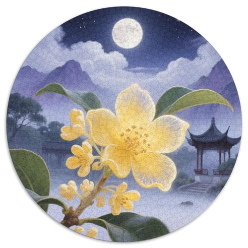Osmanthus Blume 1000 Teile Puzzle Für Erwachsene Bildungspiele Stressabbau-Puzzle Teamgeist Pflegen Für Die Ganze Familie, Geschenke Für Frauen & Männer 1000pcs (67.5x67.5cm) von JOFHYYSIE