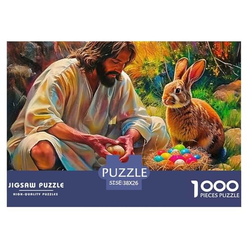 Ostern 1000 Teile Puzzle Für Erwachsene Familien-Challenge-Spielzeuge Stressabbau-Puzzle Gedächtnis des Gehirns Trainieren Für Die Ganze Familie, Geschenke Für Frauen, Geschenke Für Männer 38x26cm/10 Ostern 1000 Teile Puzzle Für Erwachsene Familien-Challenge-Spielzeuge Stressabbau-Puzzle Gedächtnis des Gehirns Trainieren Für Die Ganze Familie, Geschenke Für Frauen, Geschenke Für Männer 38x26cm/10 von JOFHYYSIE