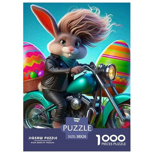 Ostern 1000 Teile Puzzle Für Erwachsene Herausforderndes Spiel Stressabbau-Puzzle Teamgeist Pflegen Für Familien-Dekorationen 38x26cm/1000pcs von JOFHYYSIE