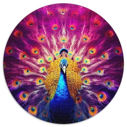 Pfauen 1000 Teile Puzzle Für Erwachsene Familien-Challenge Stresslindernde Unterhaltung Gedächtnis Trainieren Für Die Ganze Familie, Geschenke Für Frauen & Männer 1000pcs (67.5x67.5cm) von JOFHYYSIE