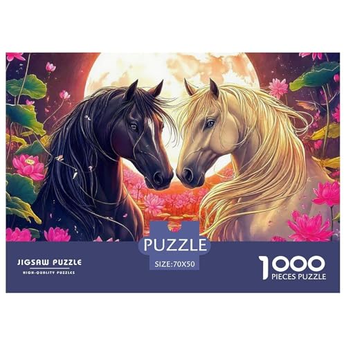 Pferd 1000 Teile Puzzle Für Erwachsene Familien-Challenge-Spielzeuge Stresslindernde Unterhaltung Teamgeist Pflegen Für Männer, Frauen, Ältere 70x50cm/1000pcs Pferd 1000 Teile Puzzle Für Erwachsene Familien-Challenge-Spielzeuge Stresslindernde Unterhaltung Teamgeist Pflegen Für Männer, Frauen, Ältere 70x50cm/1000pcs von JOFHYYSIE