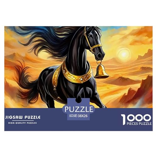 Pferd 1000 Teile Puzzle Für Erwachsene Herausforderndes Spiel Stresslindernde Unterhaltung Gedächtnis des Gehirns Trainieren Für Die Ganze Familie, Geschenke Für Frauen, Geschenke Für Männer 38x26cm/ von JOFHYYSIE