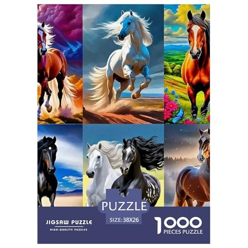 Pferd 1000 Teile Puzzle Für Erwachsene Herausforderndes Spiel Stresslindernde Unterhaltung Teamgeist Pflegen Für Männer, Frauen, Ältere 38x26cm/1000pcs Pferd 1000 Teile Puzzle Für Erwachsene Herausforderndes Spiel Stresslindernde Unterhaltung Teamgeist Pflegen Für Männer, Frauen, Ältere 38x26cm/1000pcs von JOFHYYSIE