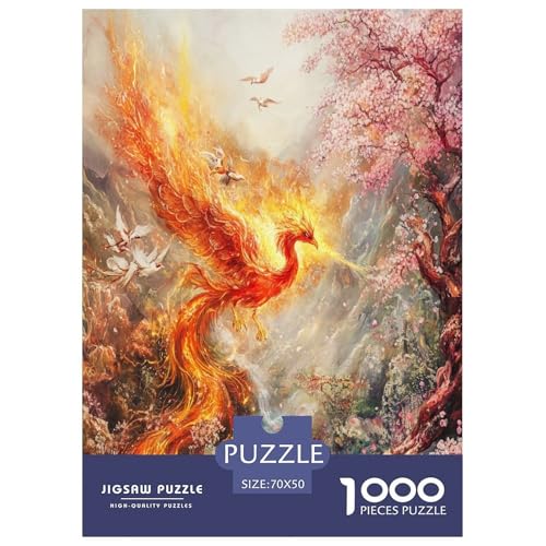 Phoenix 1000 Teile Puzzle Für Erwachsene Familien-Challenge-Spielzeuge Stresslindernde Unterhaltung Teamgeist Pflegen Für Männer, Frauen, Ältere 70x50cm/1000pcs Phoenix 1000 Teile Puzzle Für Erwachsene Familien-Challenge-Spielzeuge Stresslindernde Unterhaltung Teamgeist Pflegen Für Männer, Frauen, Ältere 70x50cm/1000pcs von JOFHYYSIE