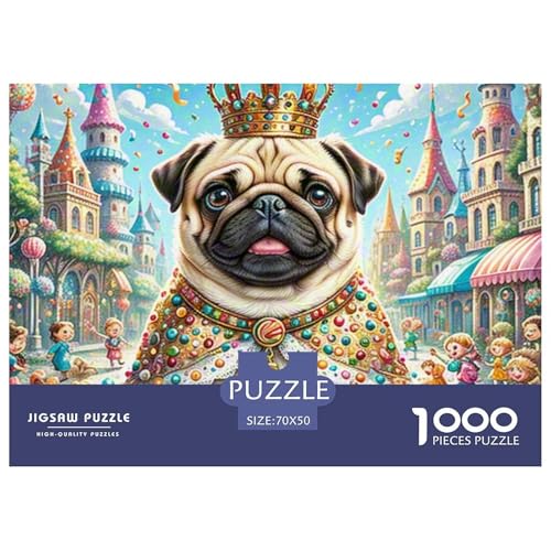 Pug 1000 Pieces Jigsaw Puzzles for Adults Challenging Game Stress Relieving Entertainment Cultivate The Spirit of Teamwork for Adults Gifts 70x50cm/1000pcs Pug 1000 Pieces Jigsaw Puzzles for Adults Challenging Game Stress Relieving Entertainment Cultivate The Spirit of Teamwork for Adults Gifts 70x50cm/1000pcs von JOFHYYSIE