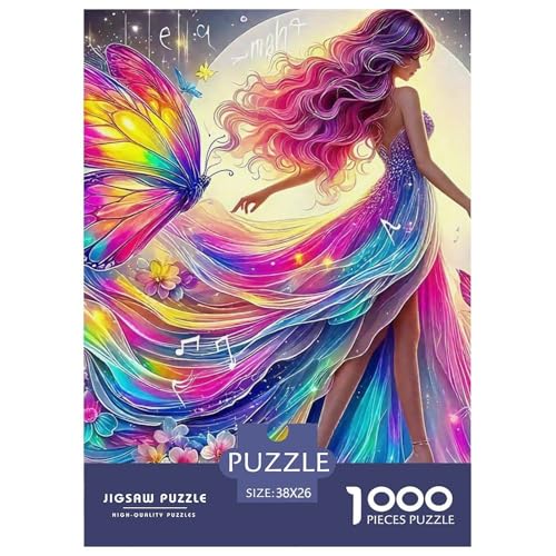 Regenbogen Schmetterling Fee 1000 Teile Puzzle Für Erwachsene Herausforderndes Spiel Stressabbau-Puzzle Gedächtnis des Gehirns Trainieren Für Die Ganze Familie, Geschenke Für Frauen, Geschenke F Regenbogen Schmetterling Fee 1000 Teile Puzzle Für Erwachsene Herausforderndes Spiel Stressabbau-Puzzle Gedächtnis des Gehirns Trainieren Für Die Ganze Familie, Geschenke Für Frauen, Geschenke F von JOFHYYSIE