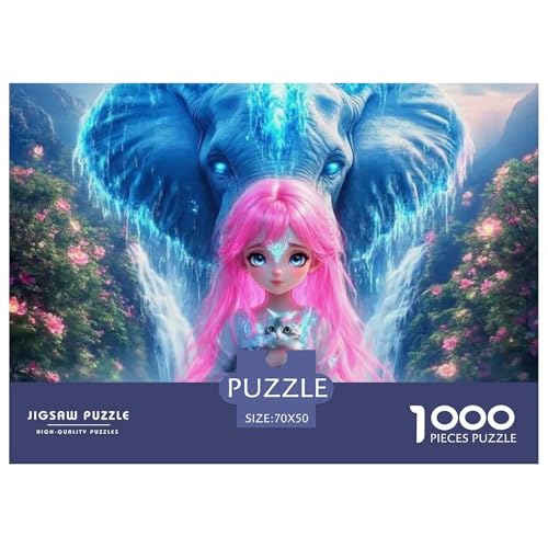 Rosa Haare Mädchen 1000 Teile Puzzle Für Erwachsene Herausforderndes Spiel Stresslindernde Unterhaltung Teamgeist Pflegen Für Erwachsene Und Kinder Ab 14 Jahren 70x50cm/1000pcs von JOFHYYSIE