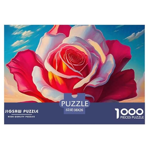 Rose 1000 Teile Puzzle Für Erwachsene Bildungspiele Stressabbau-Puzzle Teamgeist Pflegen Für Erwachsene Und Kinder Ab 14 Jahren 38x26cm/1000pcs von JOFHYYSIE