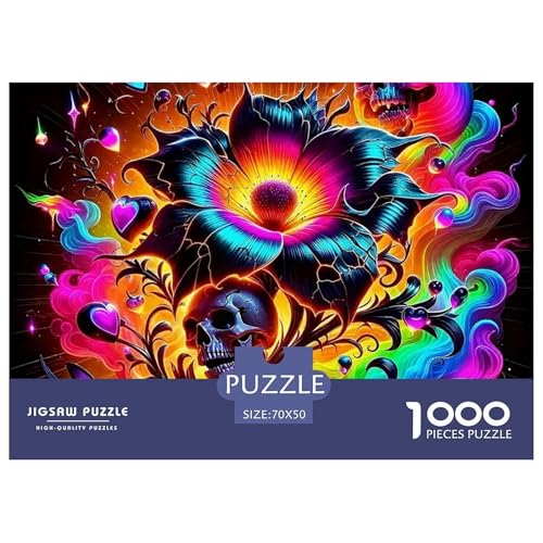 Rose 1000 Teile Puzzle Für Erwachsene Familien-Challenge-Spielzeuge Stresslindernde Unterhaltung Gedächtnis des Gehirns Trainieren Für Die Ganze Familie, Geschenke Für Frauen, Geschenke Für Männer 70 von JOFHYYSIE